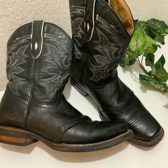 Canberra men’s size 8.5 black tan leather - Picture 3 of 16